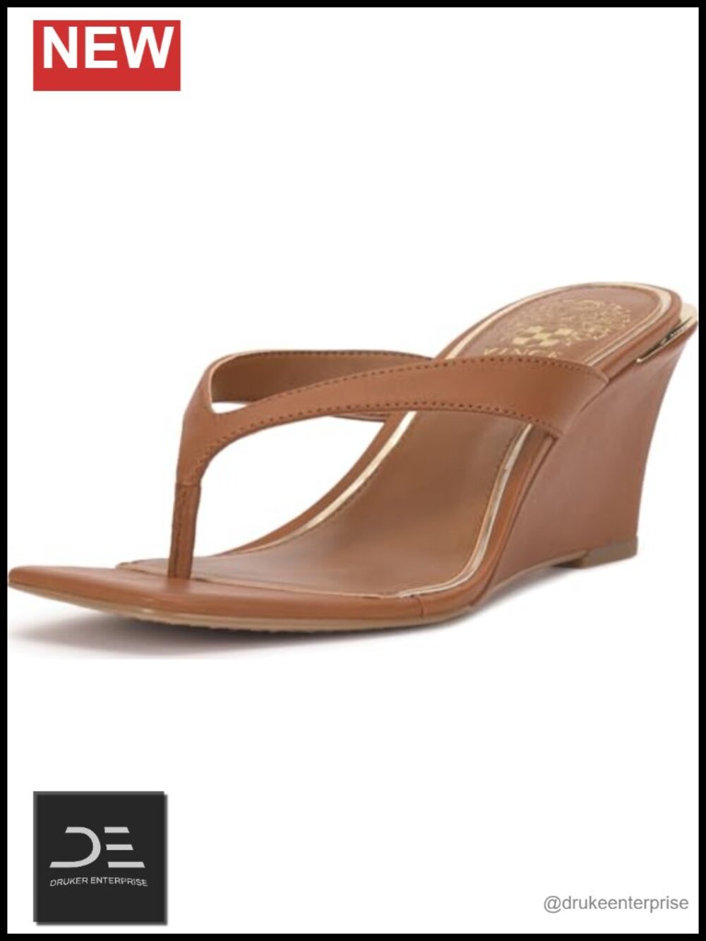 Vince Camuto Cianna Thong Wedge Sandals, Leather, Square Toe, Platform
